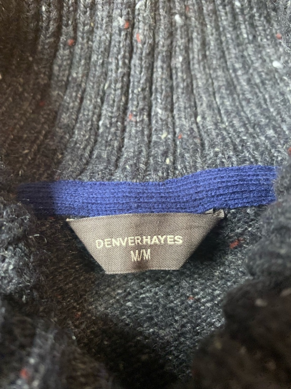 Denver Hayes Men’s Colorblock Shawl Collar Sweater - Size Medium - Picture 3 of 7
